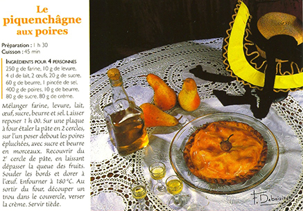 Carte postale Piquenchage, pâté aux poire.